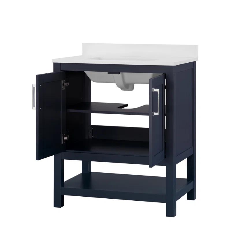 OVE Decors Vegas 30" Midnight Blue Single Bathroom Vanity Set
