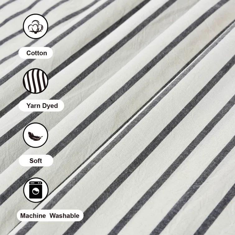 Gracie Oaks Daeb Cotton Blend Shower Curtain