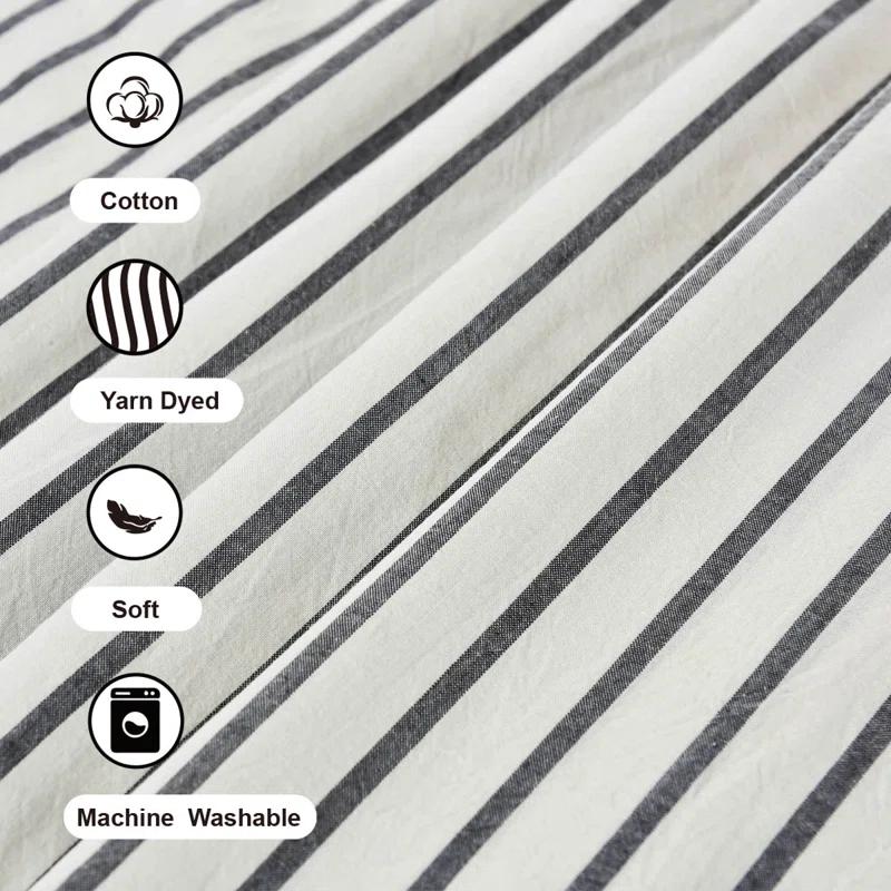 Gracie Oaks Daeb Cotton Blend Shower Curtain