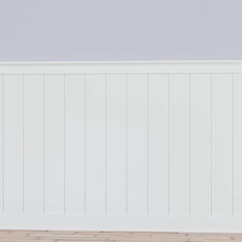 Ekena Millwork Deluxe Shiplap with a Nickel Gap 8' Length PVC Wainscoting Kit