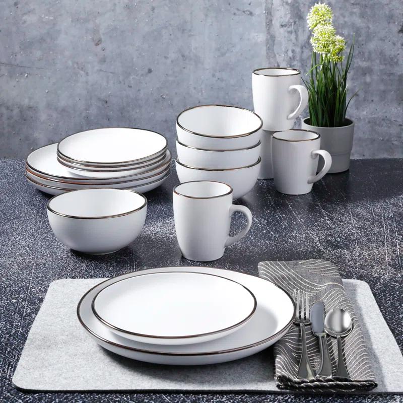 Gibson Home Rockaway Round Stoneware Dinnerware