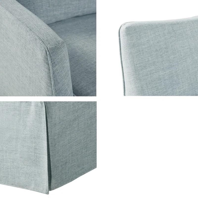 Martha Stewart London 360°Swivel Armchair with Lumbar Pillow