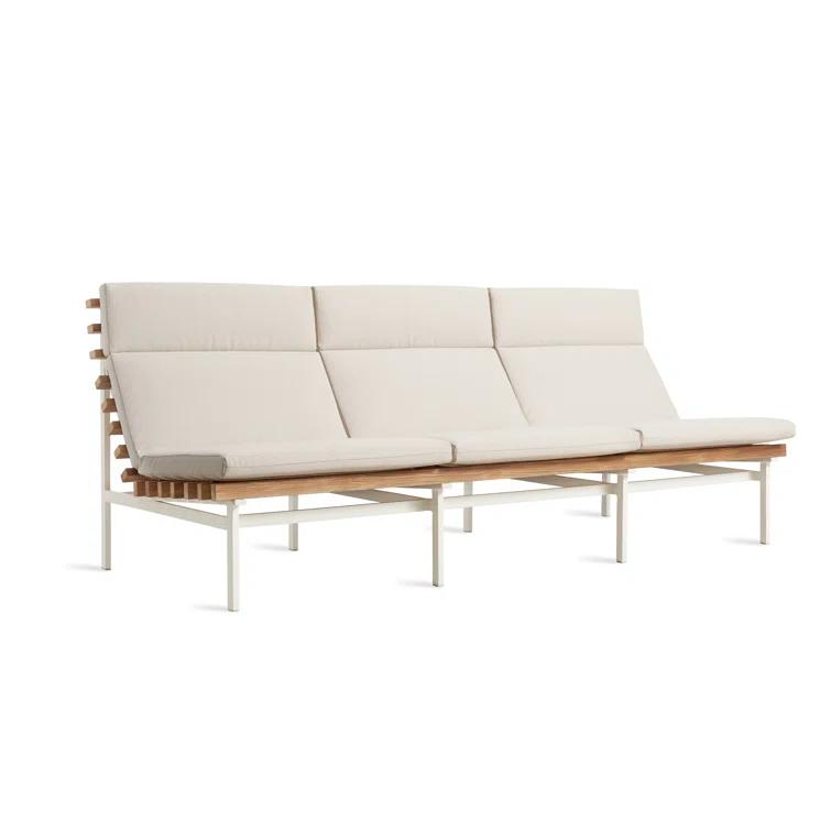 Perch 88'' Wide Powder Coated Aluminum Patio Sofa with Cushions