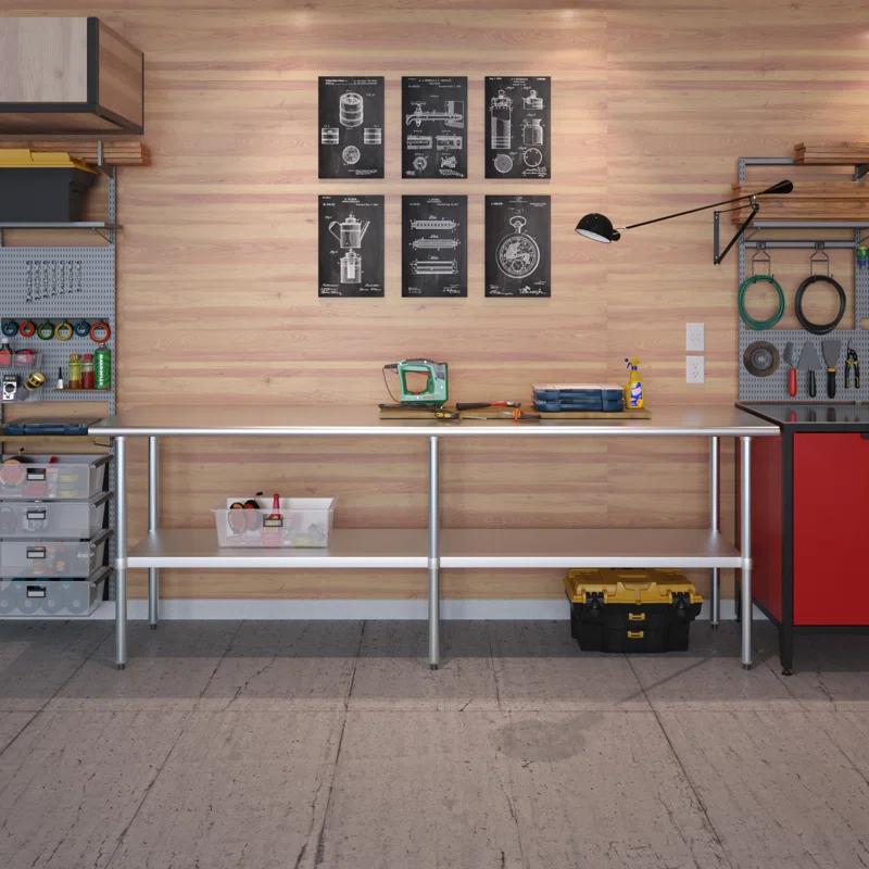 Amgood Stainless Steel Top Workbench