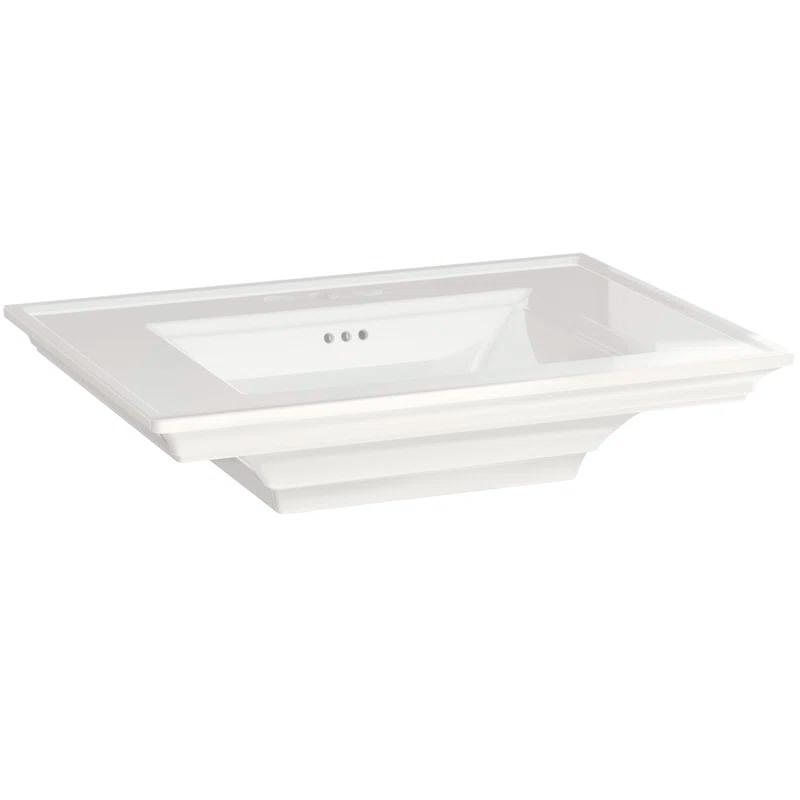 American Standard Town 22.5'' White Ceramic Rectangular Bathroom Sink with Overflow