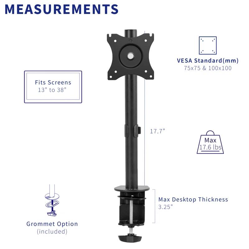 Vivo Single Monitor Desk Mount