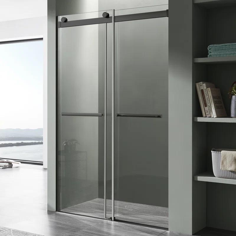 Kahn 60" W x 76" H Double Sliding Frameless Shower Door
