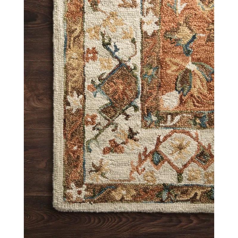 Loloi Rugs Beatty Ivory / Rust - 7''-9" X 9''-9"