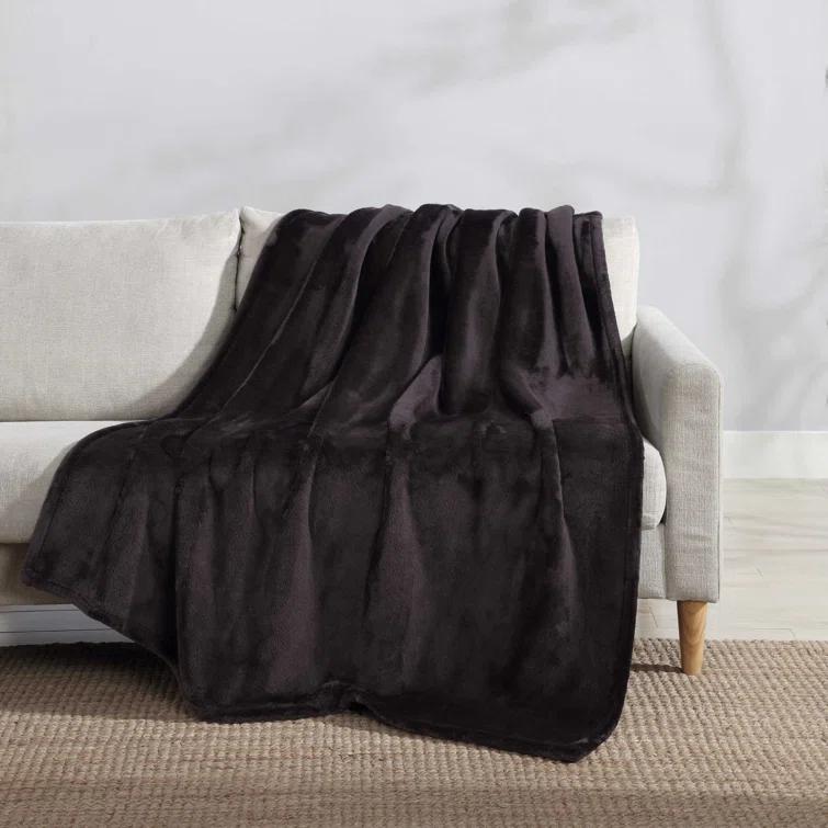 Eddie Bauer Eddie Bauer Ultra Lux Plush Solid Throw Blankets