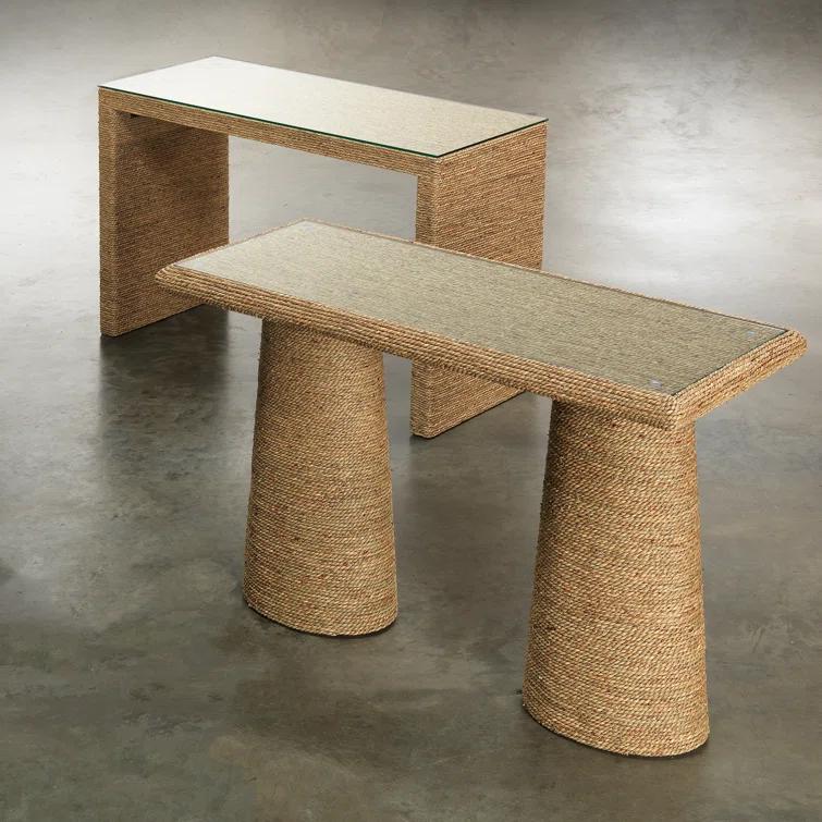 Logan Seagrass Console Table (48")