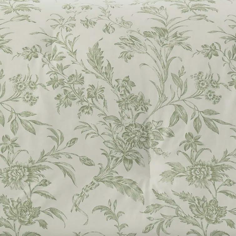 Laura Ashley Laura Ashley Natalie Green Floral Cotton Comforter Bonus Set