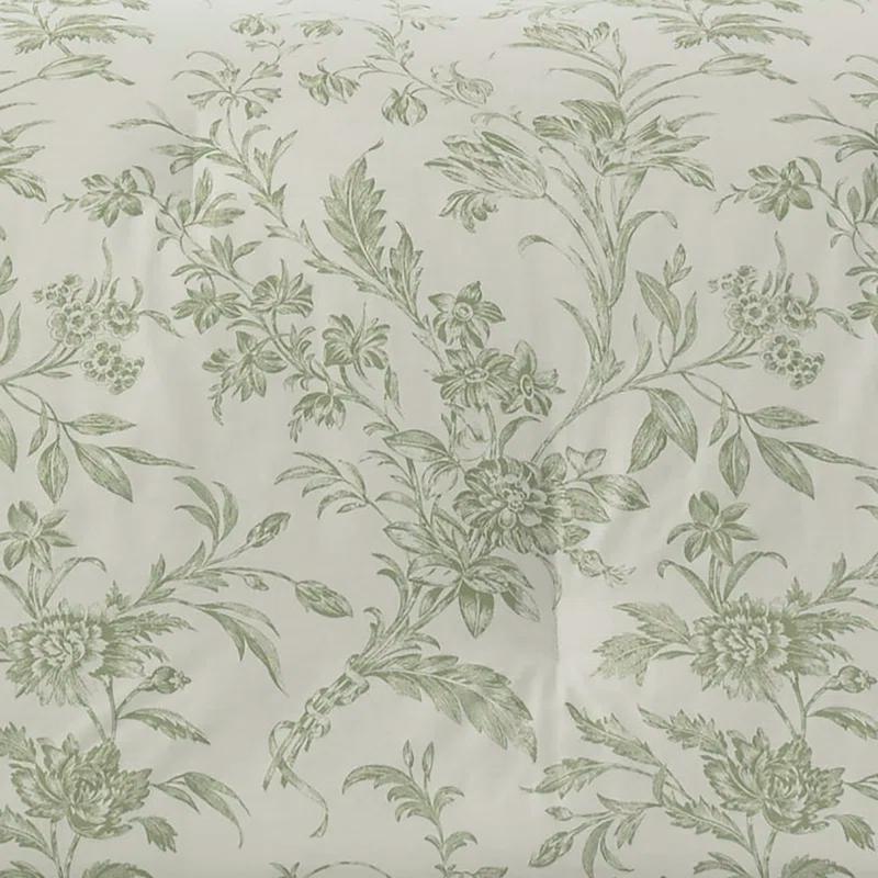 Laura Ashley Laura Ashley Natalie Green Floral Cotton Comforter Bonus Set