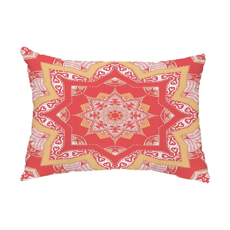 e by design Geometric Indoor/Outdoor Reversible Throw Pillow