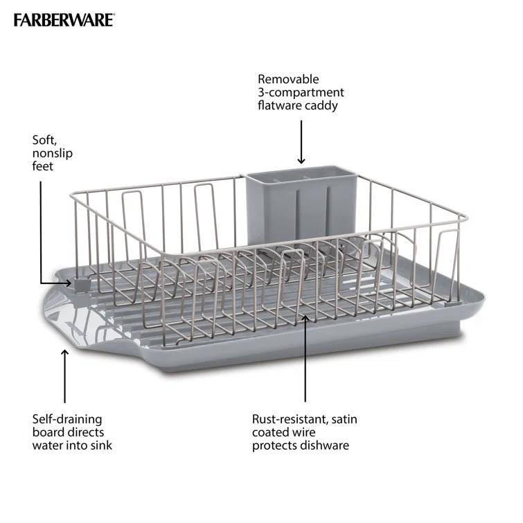 Farberware Farberware 3-Piece Rust Resistant Dish Rack