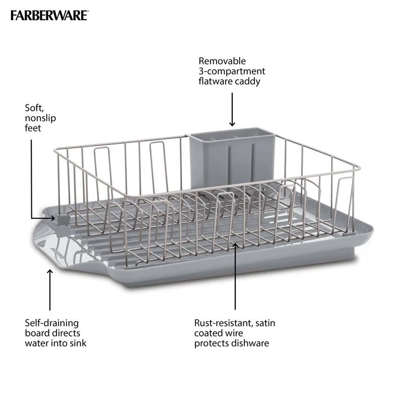 Farberware Farberware 3-Piece Rust Resistant Dish Rack