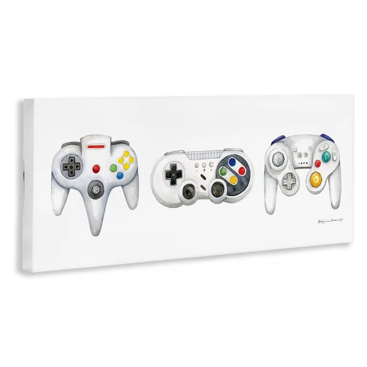 Stupell Industries Vintage Video Game Controllers by Stephanie Workman Marrott - Graphic Art