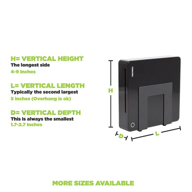 HIDEit Mounts HIDEit Uni-SW | Adjustable Small + Wide Electronic + Cable Box Mount