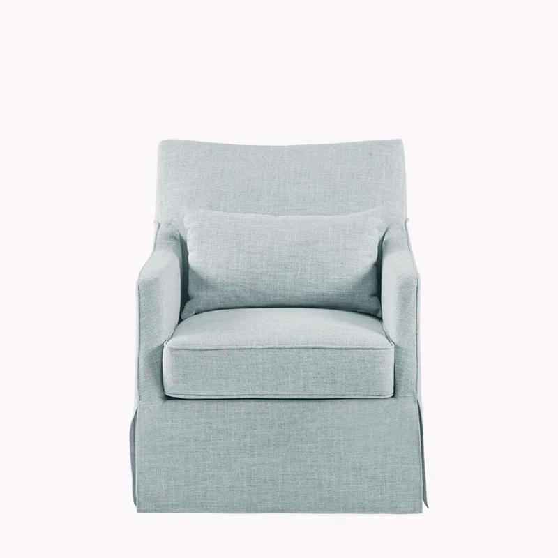 Martha Stewart London 360°Swivel Armchair with Lumbar Pillow