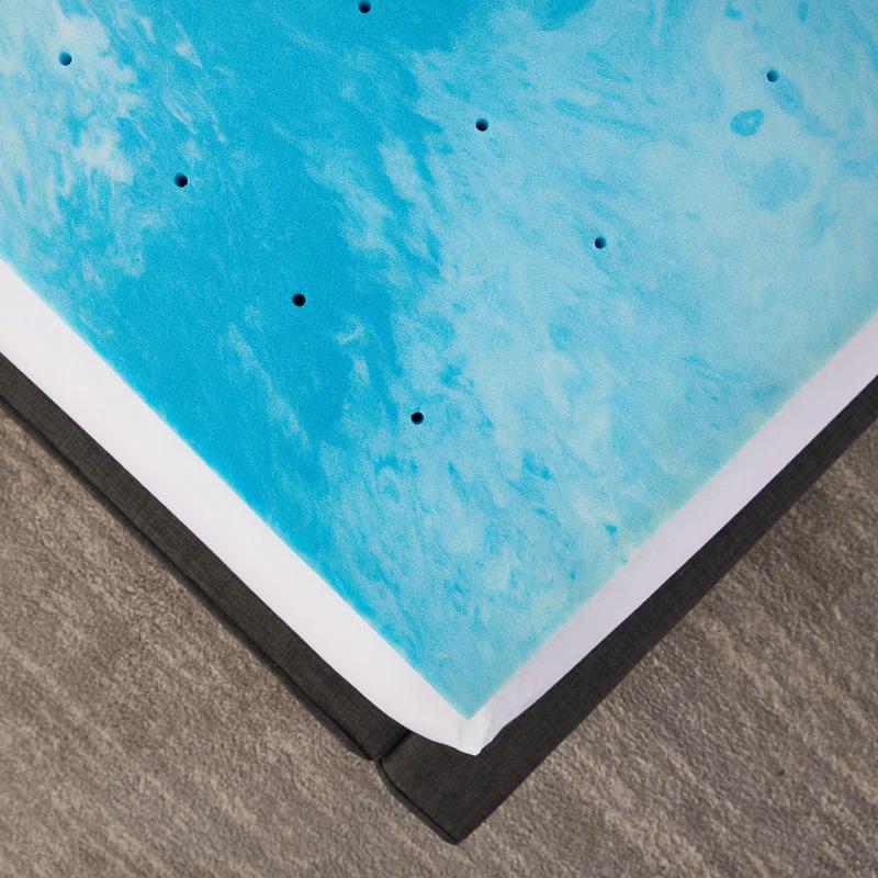 BodiPEDIC 3" Gel Swirl Memory Foam Mattress Topper & Reviews | Wayfair
