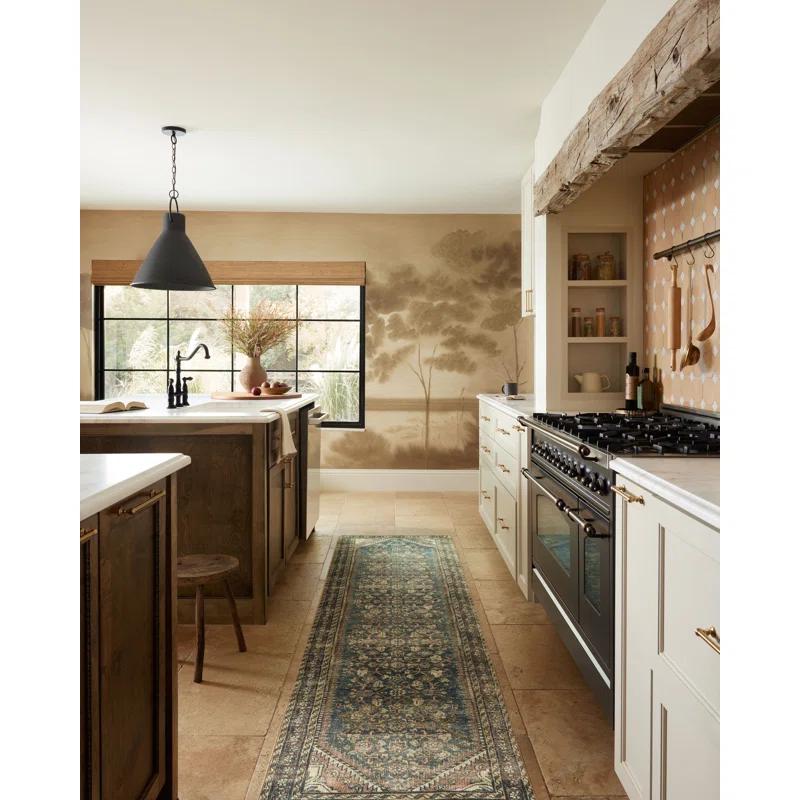 Banks I Rug by Magnolia Home by Joanna Gaines x Loloi - Denim and Clay / 2'6" x 7'6" Runner
