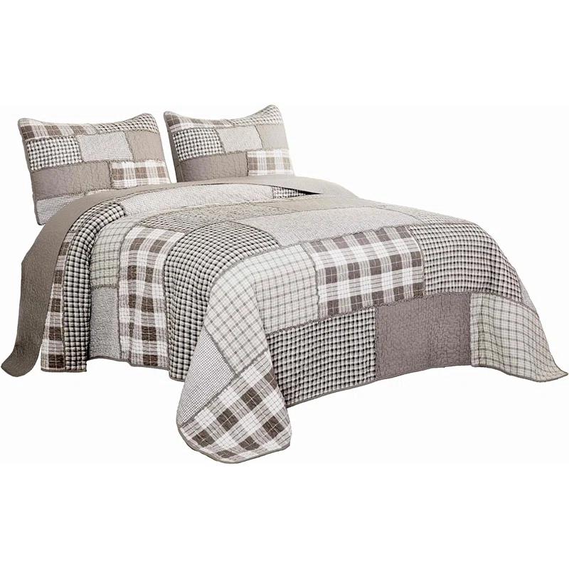 Chezmoi Collection Cotton Patchwork Quilt Set