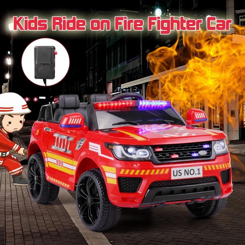 Allied Plush Inc 12V Kids Ride on Car, Electric Police Cars with Remote Control