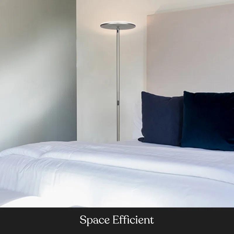 Brightech Sky Flux Industrial 63" Dimmable LED Floor Lamp with Adjustable Head