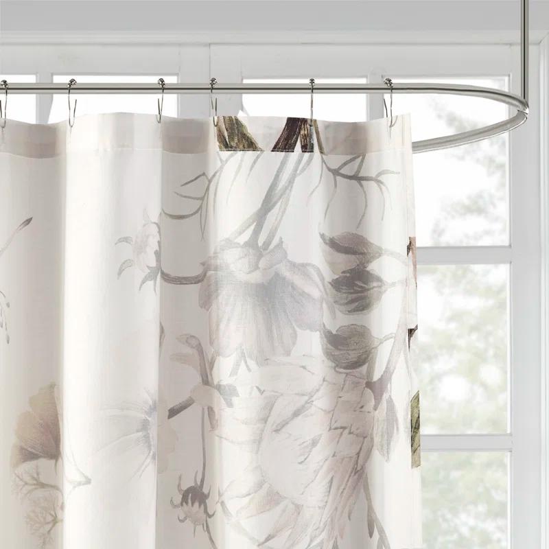Madison Park Cassandra Printed Cotton Shower Curtain
