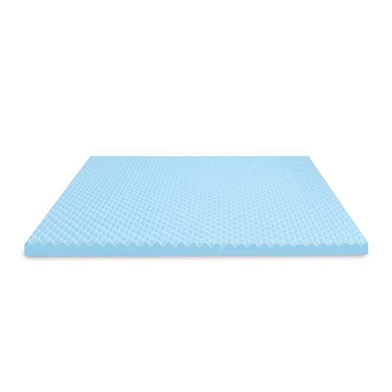 BodiPEDIC 2.5'' Gel Memory Foam Convoluted Mattress Topper