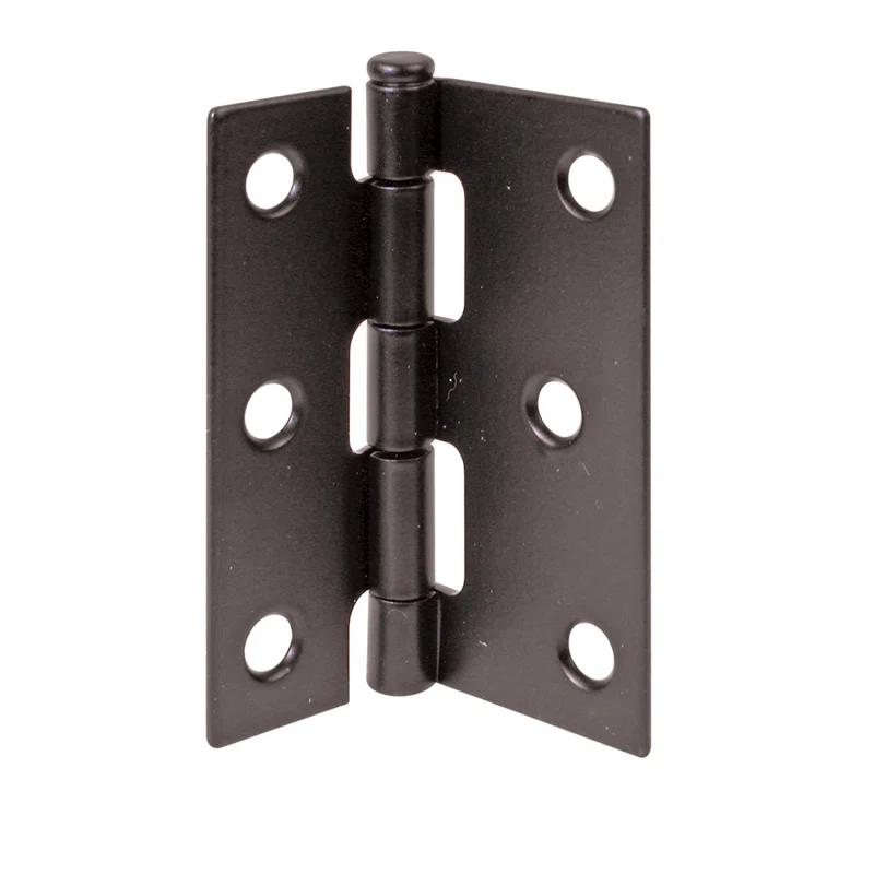 Prime-Line Screen Door Replacement Hinges, 3 in. Long, Steel, Black (Set of 2)