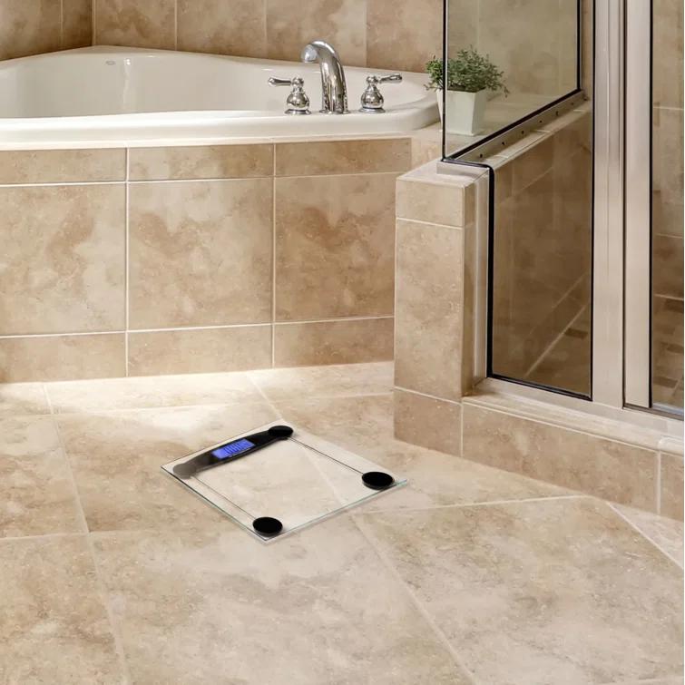 Prominence Home Ultra Thin, Clear Glass Scale With Easy To Read LCD Display - Auto Step On