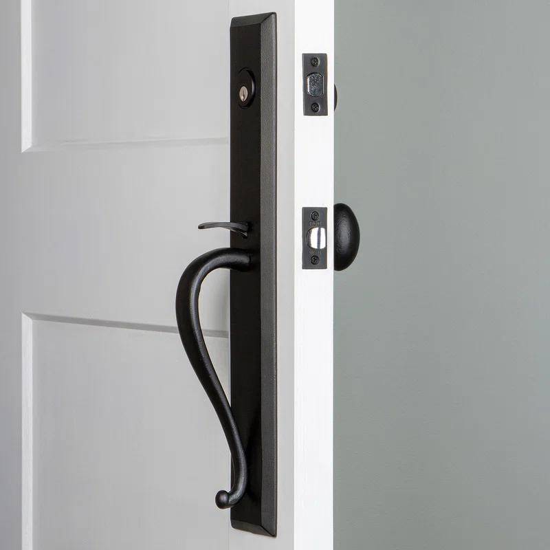 Ageless Iron 657796 Ageless Iron Handleset with Deadbolt and Aeg Door Knob and Loch Rosette