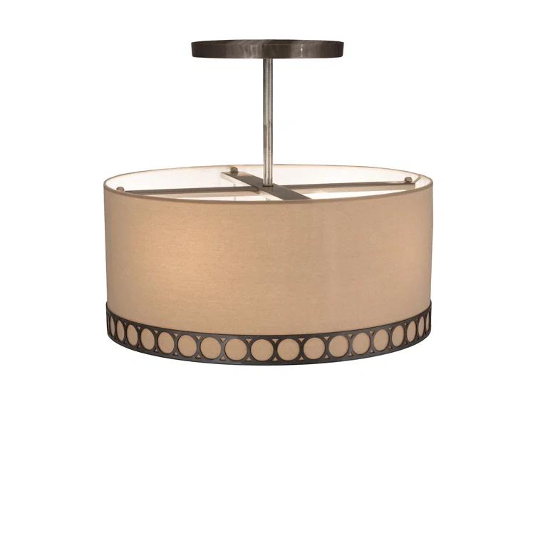 2nd Ave Lighting Cilindro 4 - Light Clear Satin Shaded Pendant