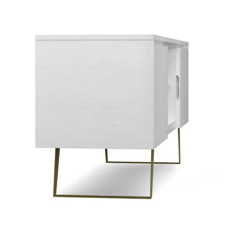 Simpli Home Lowry 63"W Solid Wood Modern Industrial TV Stand for TVs up to 70" with Storage