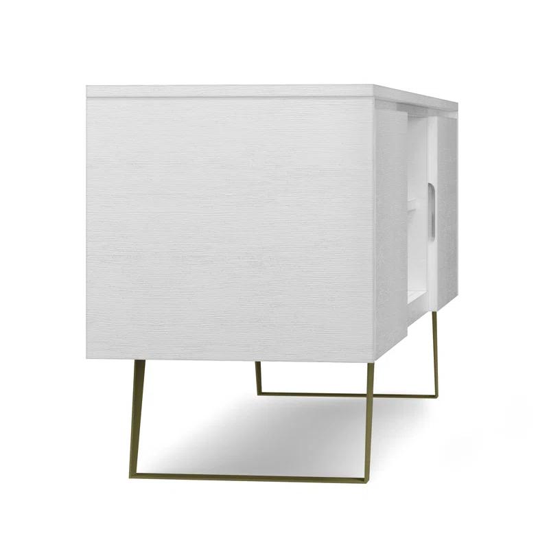 Simpli Home Lowry 63"W Solid Wood Modern Industrial TV Stand for TVs up to 70" with Storage