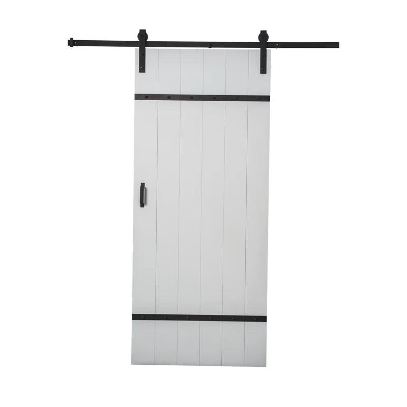 Renin 36'' x 84'' Semi-Solid Paneled Low-Gloss with Installation Hardware Kit Barn Door