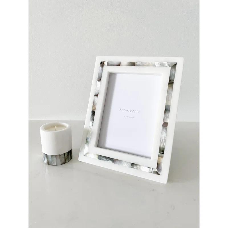 Anaya Mother Of Pearl Marble Lavender Scented Votive Candle