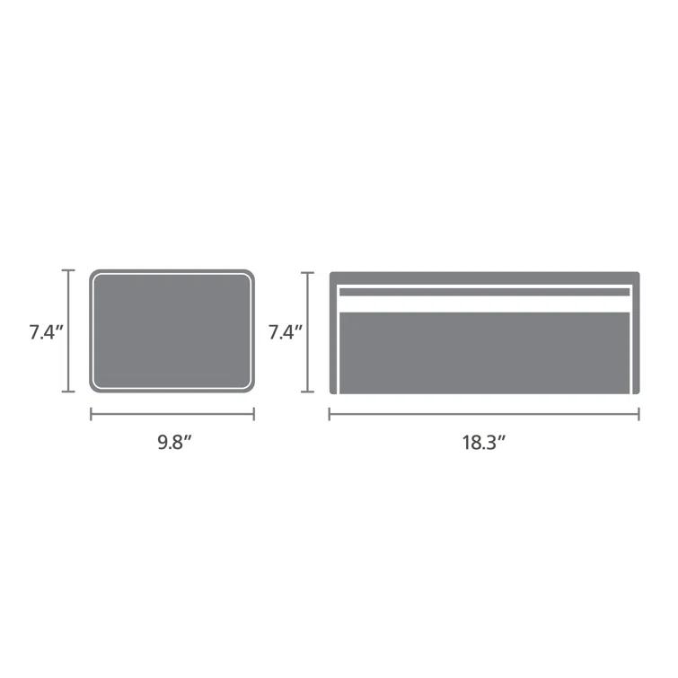 Brabantia Fall Front Bread Box, Matte Steel Fingerprint Proof