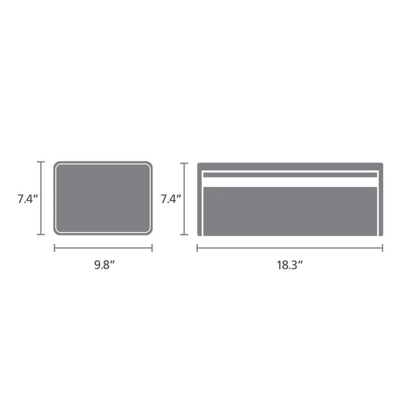 Brabantia Fall Front Bread Box, White