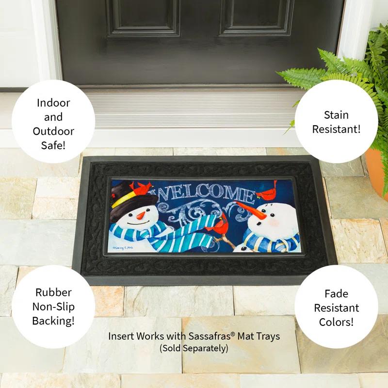 Evergreen Enterprises, Inc Sassafras Harvest & Winter Set of 5 Door Mats with Rubber Display Frame & Reviews | Wayfair