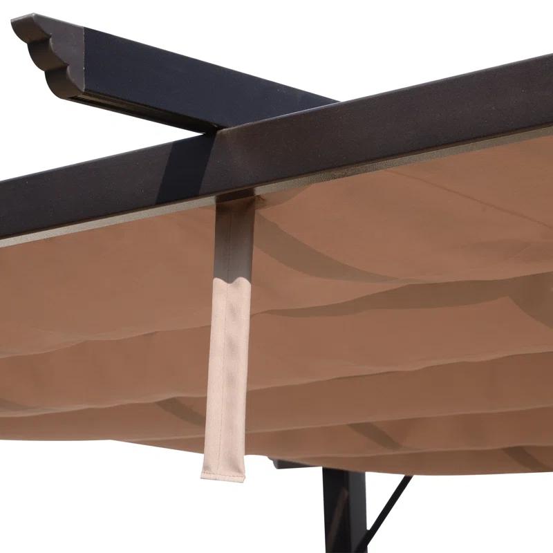 Outsunny Outsunny Pergola with Retractable Shade Canopy, Aluminum