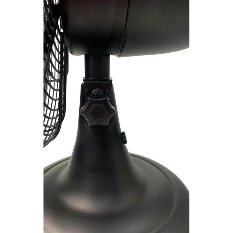 Good Housekeeping Good Housekeeping's All-Metal Retro 3-Speed 12" Oscillating Office Desk Table Fan (Multiple Finishes Available)