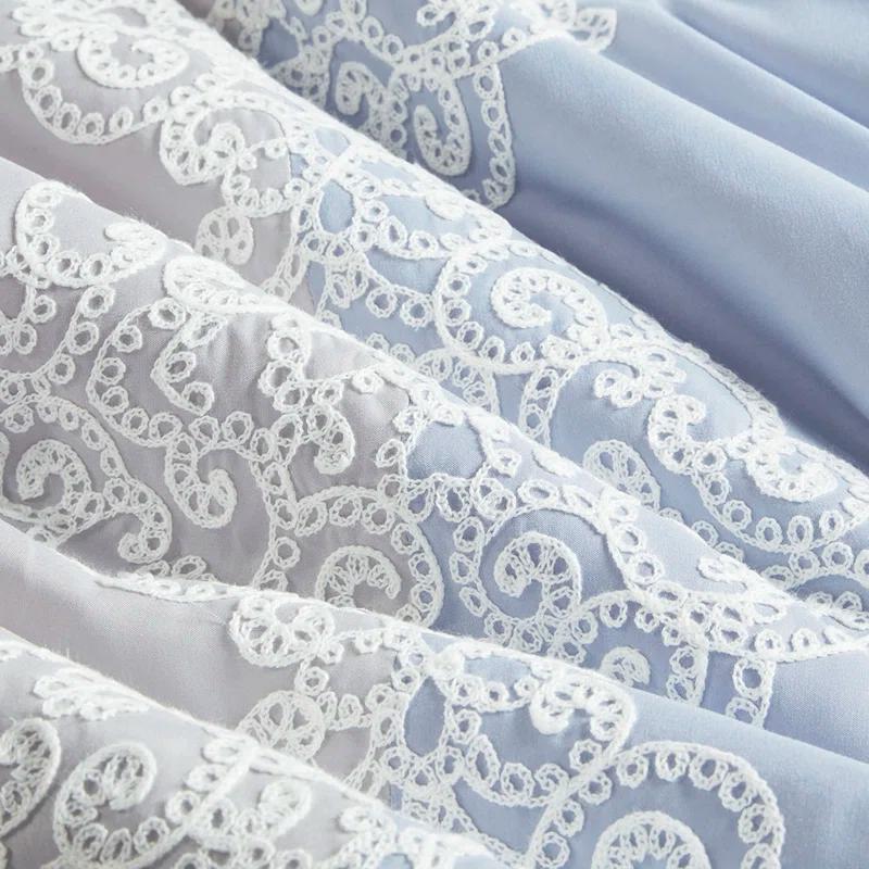 Gracie Mills Jorge 8-Piece Embroidered Brushed Microfiber Comforter Set