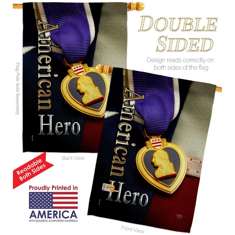 Breeze Decor Double Sided 40'' H x 28'' W Polyester House Flag