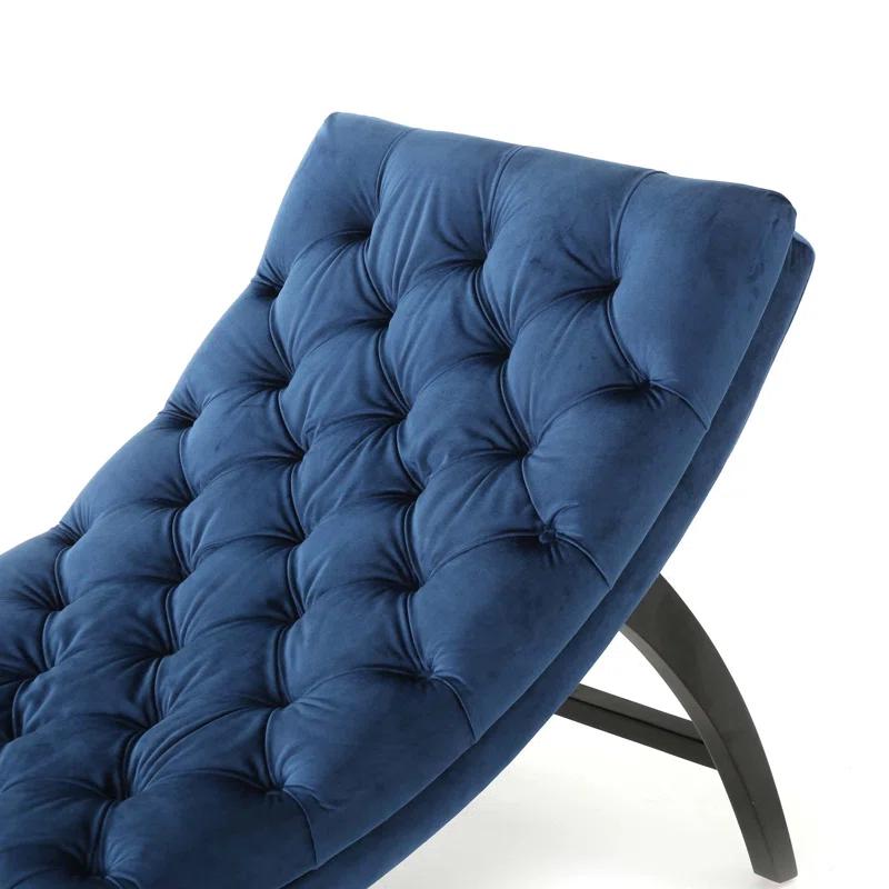 House of Hampton® Chaise Lounge With Velvet Fabric
