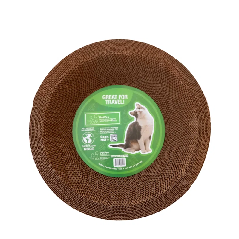 PetPro B Kitty Round Scratcher - Fun and Durable Cat Scratching Pad for Happy, Healthy Cats…