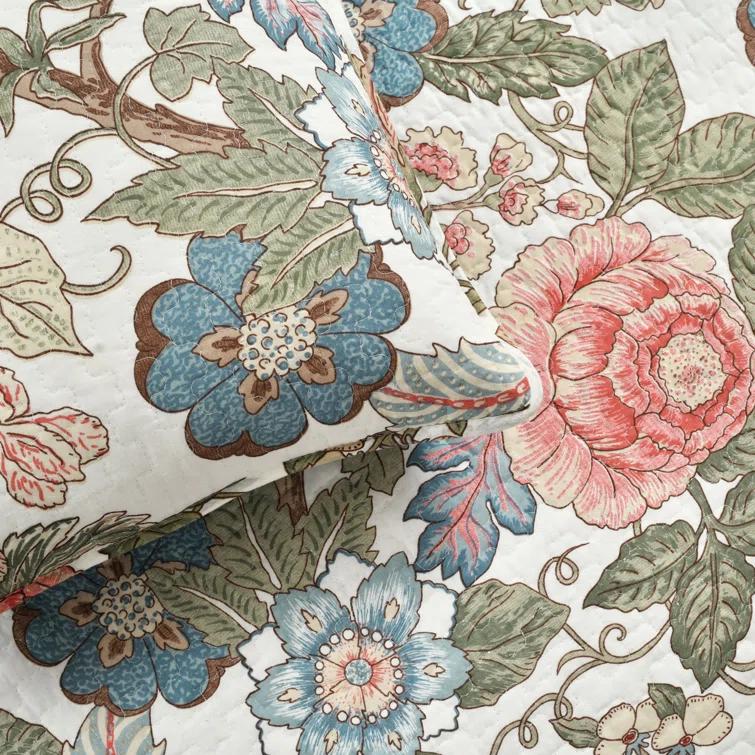 Lush Decor Granborough Cotton Reversible Traditional 3 Piece Quilt Set