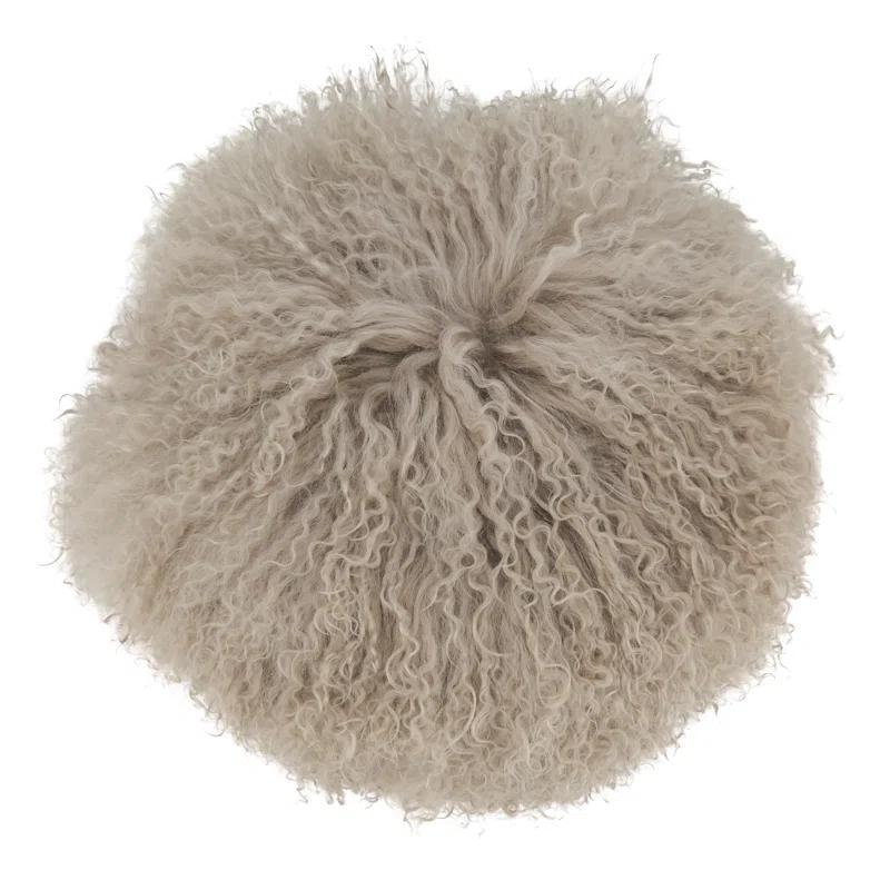 Mongolian Lamb Pillows Lumbar Throw Pillow