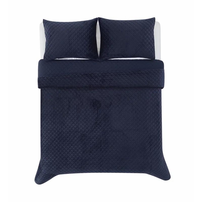 Royal Velvet Diamond Velvet Quilt Set