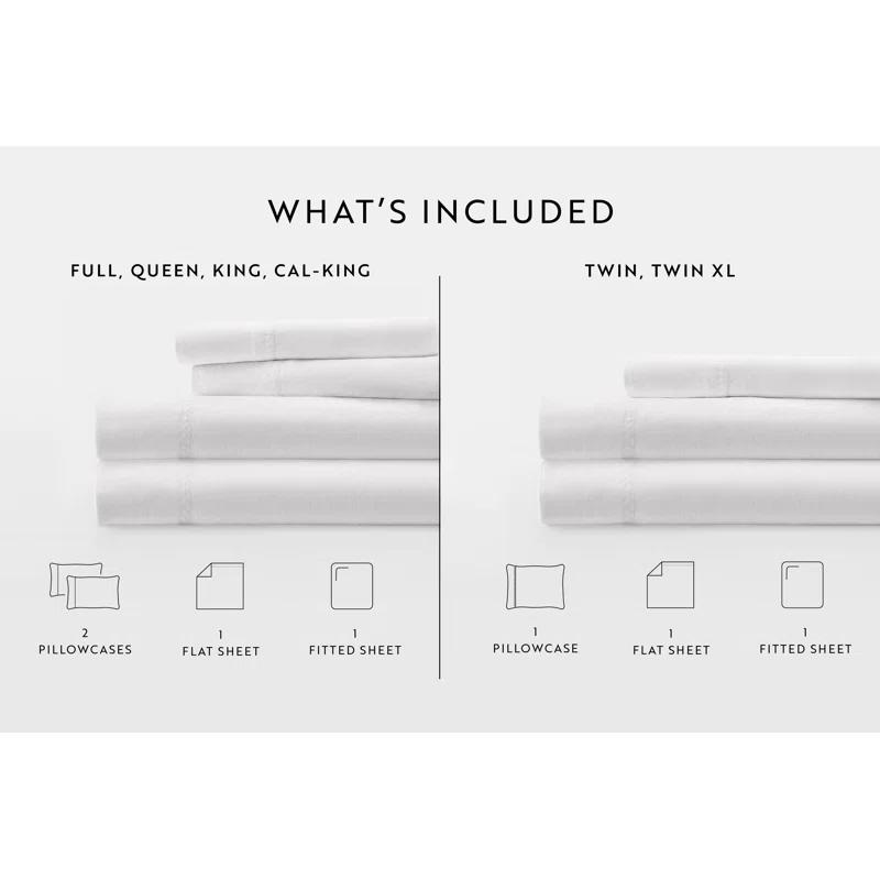 Sateen Long-Staple Cotton Deep Pocket Sheet Set